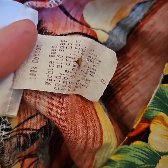 VTG HINALEA Made in Hawaii Girls Palm Tree Hibiscus Tie Back Sun Dress - Picture 3 of 8